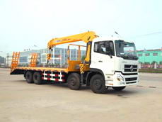 东风天龙前四后八带随车吊多功能平板运输车全面解析